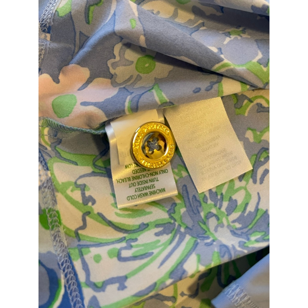 Lilly Pulitzer Luxletic Skort Size 2 Blue Green Floral Pleated Golf Tennis Skirt - Picture 4 of 8
